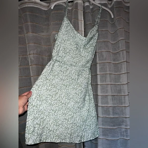green emerald velvet dress SHEIN Ruffle Trim One Shoulder Pleated Hanky Hem Belted Floral Dress | Dress